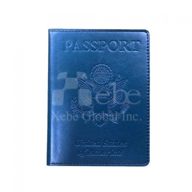 定制护照夹制作 亮蓝色款