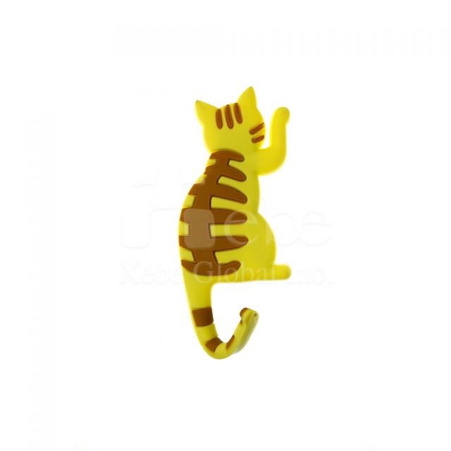 虎斑猫长尾造型磁铁挂勾 造型礼品