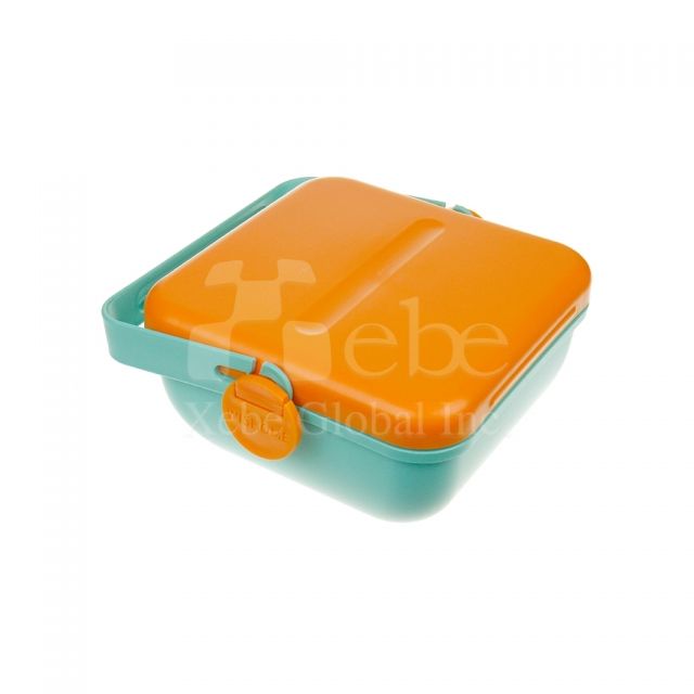 拼接色便携饭盒 便携野餐沙拉盒推荐