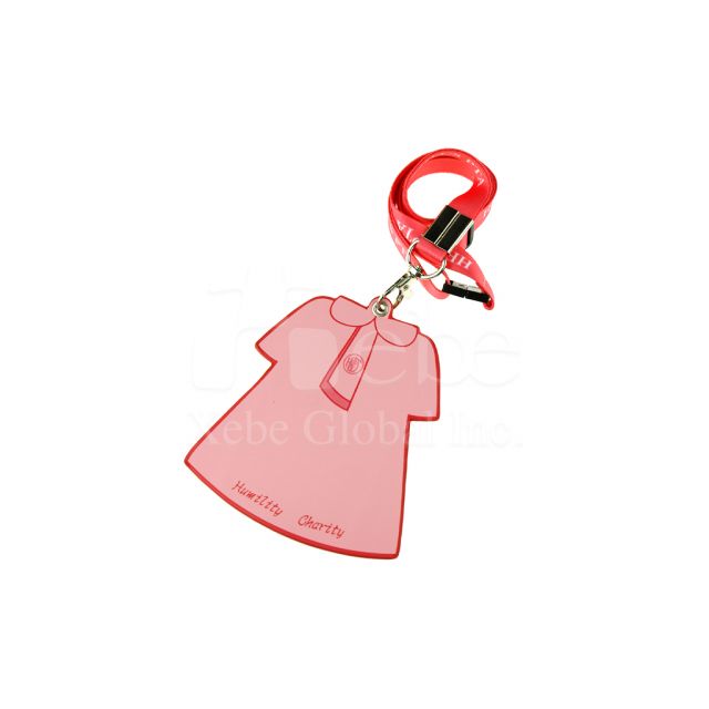 粉红洋装透明识别证套