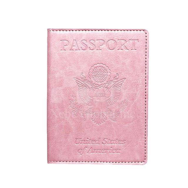 质感玫瑰粉定制护照夹