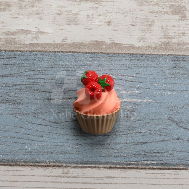 定制草莓杯子蛋糕造型冰箱贴