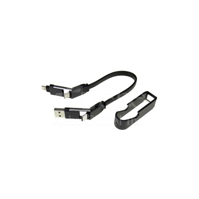 多功能黑色定制手机USB充电线