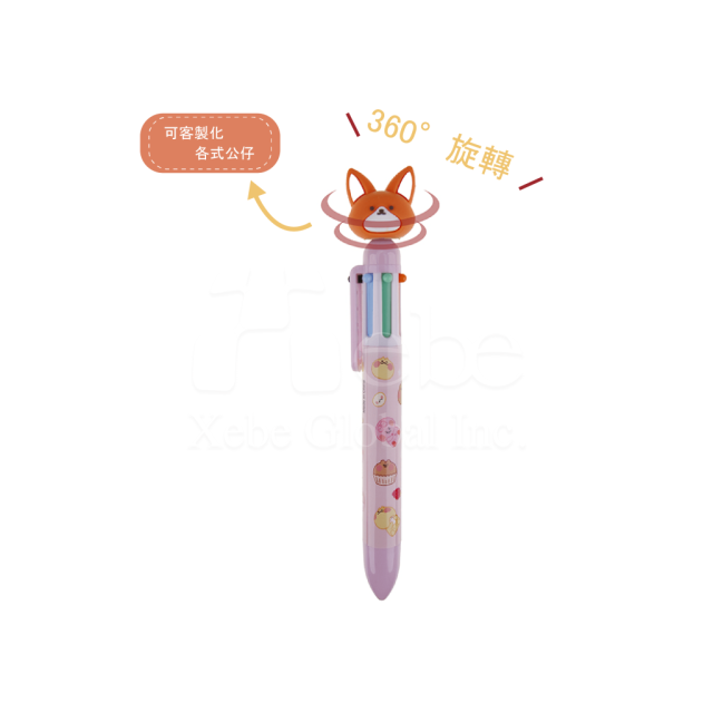 定制多色原子笔 可爱动物大头笔