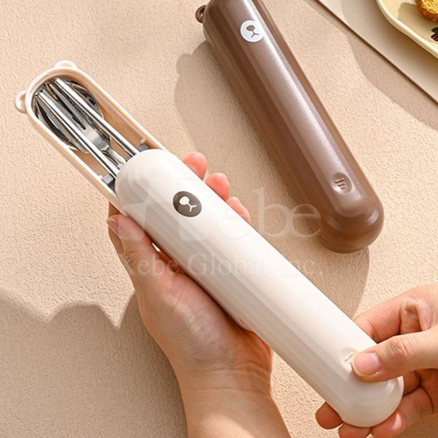 定制小熊不鏽钢便携餐具组