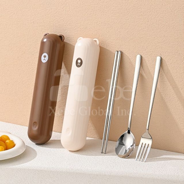 定制小熊不鏽钢便携餐具组