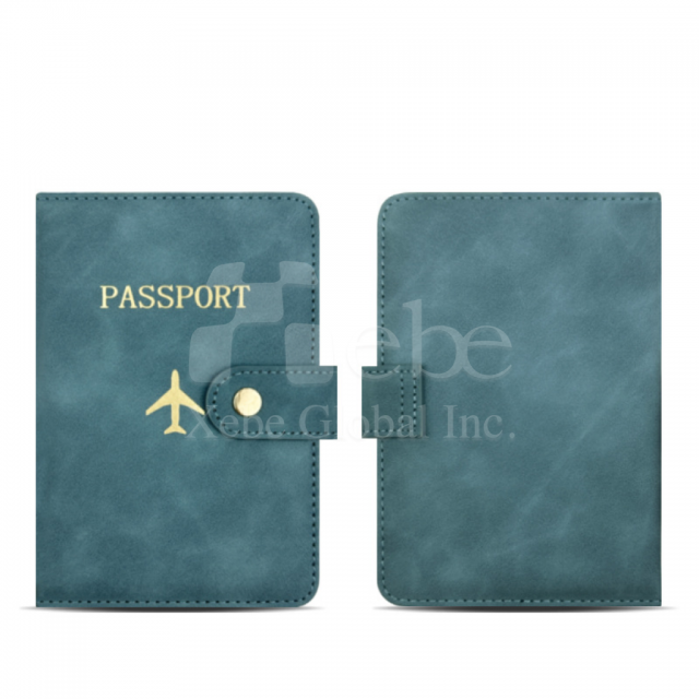海蓝色护照套定制