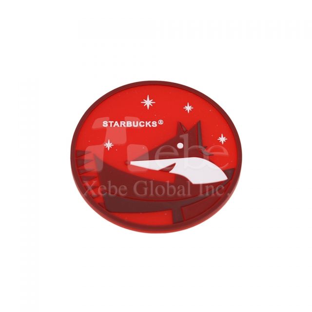 定制狐狸图案造型杯垫 