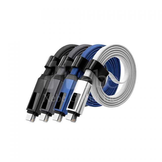 白色三合一数据快充线