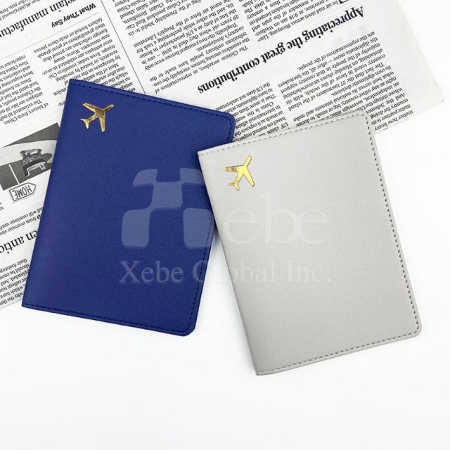 经典黑皮革护照夹定制