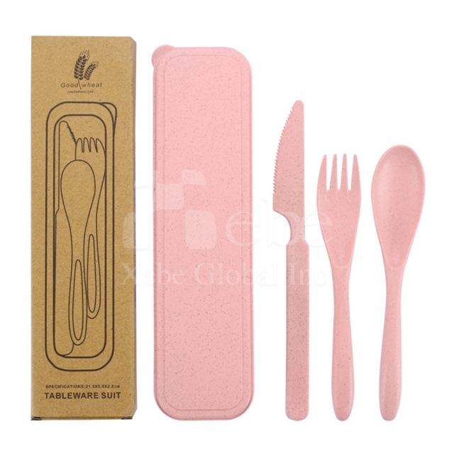 定制小麦便携餐具三件组