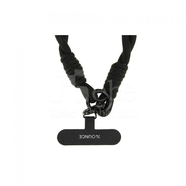 灰色编织短款手机挂绳