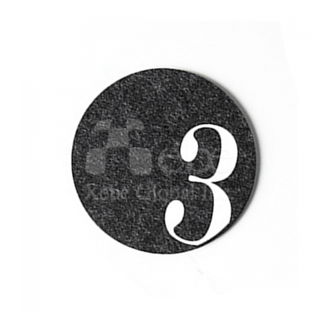 数字羊毛毡定制杯垫