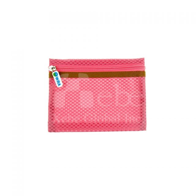 粉色拉链网状袋