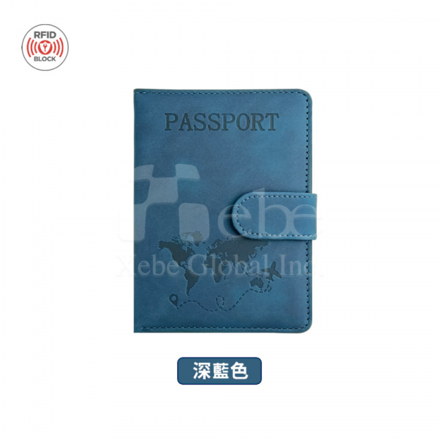 深蓝色护照套定制