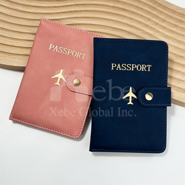 棕色皮革护照套定制