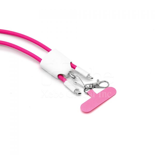 手机挂绳充电线二合一定制