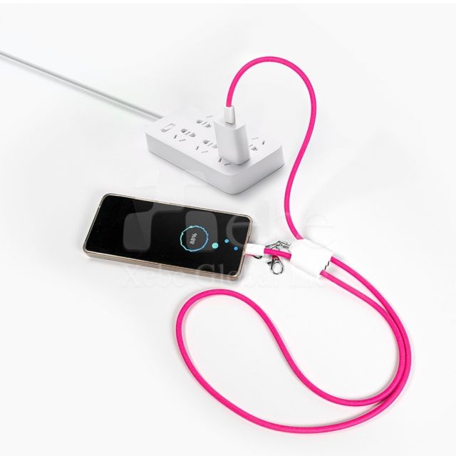 手机挂绳充电线二合一定制