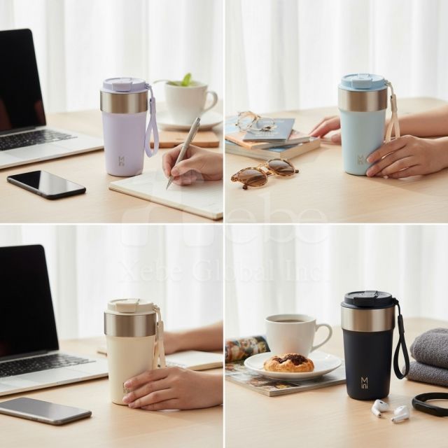 蓝色保温随行杯