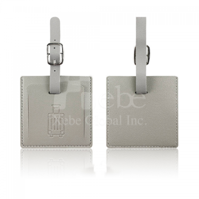 灰色方形行李牌定制
