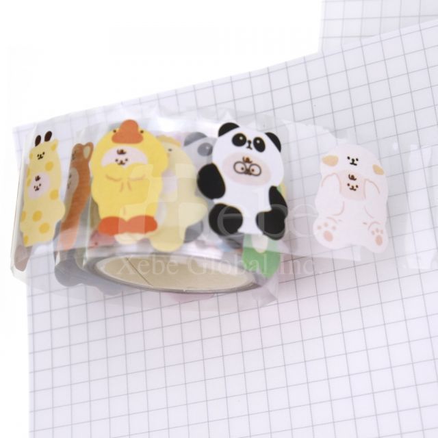 动物装图案和纸胶带